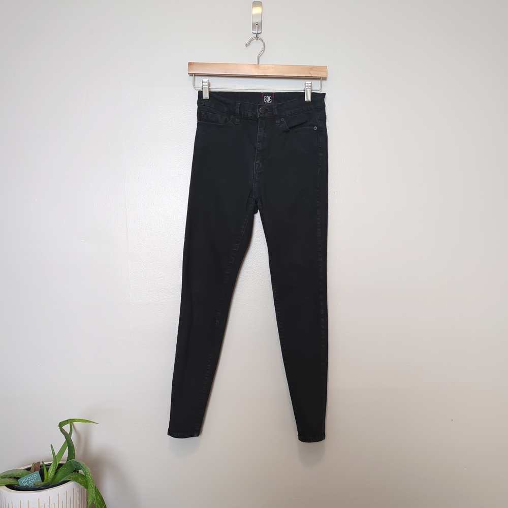 BDG Black Skinny Jeans With Red Detail